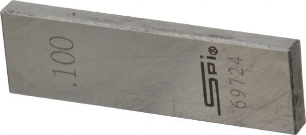 SPI - 0.1" Rectangular Steel Gage Block - Accuracy Grade 0, Includes NIST Traceability Certification - Exact Tooling