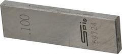 SPI - 0.1" Rectangular Steel Gage Block - Accuracy Grade 0, Includes NIST Traceability Certification - Exact Tooling