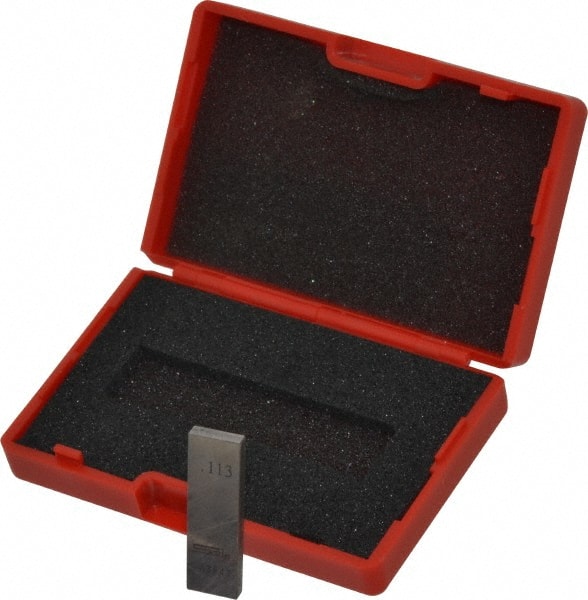 SPI - 0.113" Rectangular Steel Gage Block - Accuracy Grade 0, Includes NIST Traceability Certification - Exact Tooling