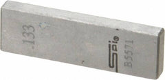 SPI - 0.133" Rectangular Steel Gage Block - Accuracy Grade 0, Includes NIST Traceability Certification - Exact Tooling