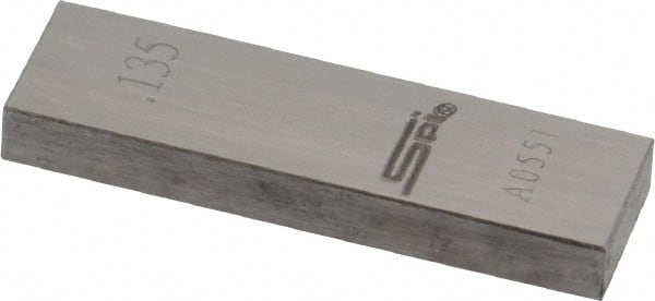 SPI - 0.135" Rectangular Steel Gage Block - Accuracy Grade 0, Includes NIST Traceability Certification - Exact Tooling