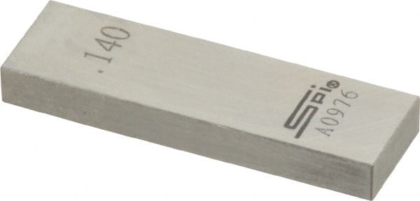SPI - 0.14" Rectangular Steel Gage Block - Accuracy Grade 0, Includes NIST Traceability Certification - Exact Tooling