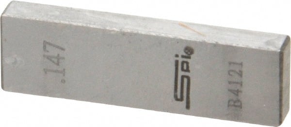 SPI - 0.147" Rectangular Steel Gage Block - Accuracy Grade 0, Includes NIST Traceability Certification - Exact Tooling