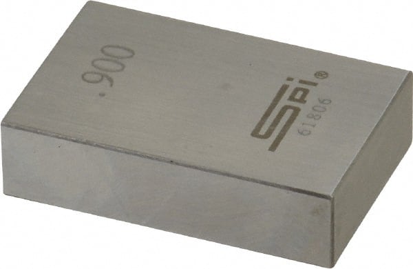 SPI - 0.9" Rectangular Steel Gage Block - Accuracy Grade 0, Includes NIST Traceability Certification - Exact Tooling