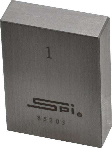 SPI - 1" Rectangular Steel Gage Block - Accuracy Grade 0, Includes NIST Traceability Certification - Exact Tooling