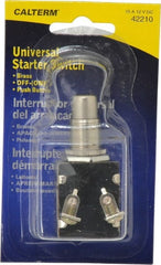 Gardner Bender - 12 Volt, 15 Amp, UniVoltersal Starter Switch - Momentary On Sequence, 1 Switch, Gold/Silver - Exact Tooling