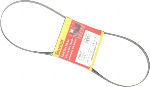 Starrett - 3' 8-7/8" Long x 0.02" Thick, 14 to 18 Teeth per Inch, Portable Band Saw Blade - Bi-Metal Blade, High Speed Steel Teeth, Toothed Edge - Exact Tooling