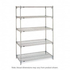 Metro - 2,000 Lb Capacity 5 Shelf Wire Shelving - Starter Unit - Exact Tooling