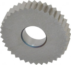 Value Collection - 9/16" Diam, 90° Tooth Angle, 21 TPI, Standard (Shape), Cut Type Powdered Metal High Speed Steel Straight Knurl Wheel - 0.118" Face Width, Circular Pitch, Bright Finish - Exact Tooling
