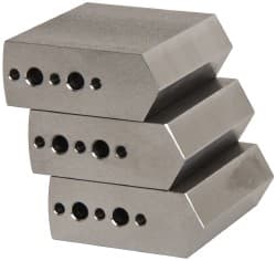 Northfield - 4" & Up Chuck Capacity, Northfield Air Style Attachment, Square Soft Lathe Chuck Jaw - 3 Jaws, Steel, 1.895mm Long x 3/4" Wide x 1-1/2" High - Exact Tooling