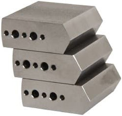 Northfield - 4" & Up Chuck Capacity, Northfield Air Style Attachment, Square Soft Lathe Chuck Jaw - 3 Jaws, Steel, 1.895mm Long x 3/4" Wide x 1-1/2" High - Exact Tooling