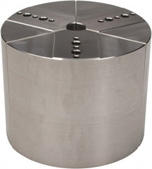 Northfield - 4" & Up Chuck Capacity, Northfield Air Style Attachment, Round Soft Lathe Chuck Jaw - 3 Jaws, Aluminum, 3.92" Wide x 3" High - Exact Tooling