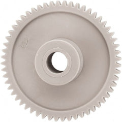 Made in USA - 32 Pitch, 1-3/4" Pitch Diam, 1-13/16" OD, 56 Tooth Spur Gear - 3/16" Face Width, 5/16" Bore Diam, 43/64" Hub Diam, 20° Pressure Angle, Acetal - Exact Tooling