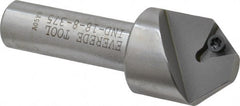 Everede Tool - 82° Included Angle, 0.833" Max Cut Diam, 7/8" Body Diam, 1/2" Shank Diam, 2-1/2" OAL, Indexable Countersink - 1 Triangle Insert, TPGH 215 Insert Style, Series IND - Exact Tooling