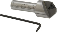 Everede Tool - 90° Included Angle, 0.871" Max Cut Diam, 7/8" Body Diam, 1/2" Shank Diam, 2-1/2" OAL, Indexable Countersink - 1 Triangle Insert, TPGH 215 Insert Style, Series IND - Exact Tooling