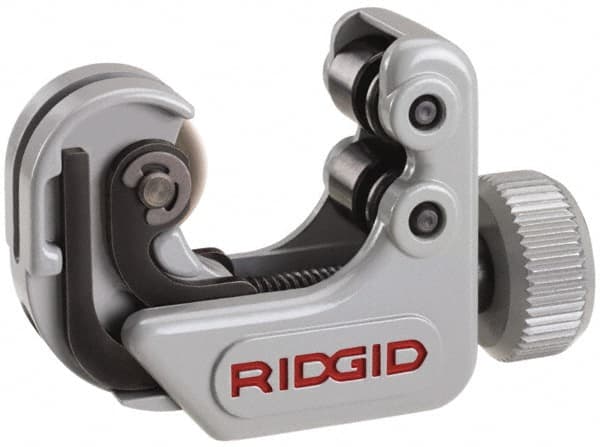 Ridgid - 1/4" to 1-1/8" Pipe Capacity, Mini Tube Cutter - Cuts Copper, Aluminum, Brass, 2-1/4" OAL - Exact Tooling