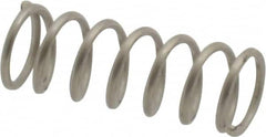 Value Collection - 0.18" OD, 0.02" Wire, 1/2" Free Length, Compression Spring - 8.17 Lb Spring Rating, Stainless Steel - Exact Tooling
