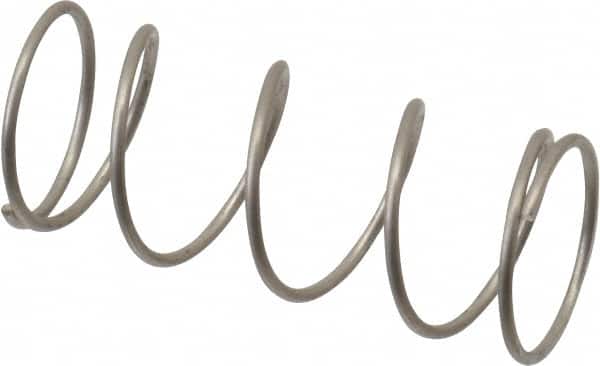 Value Collection - 0.42" OD, 0.028" Wire, 1" Free Length, Compression Spring - 2.95 Lb Spring Rating, Stainless Steel - Exact Tooling