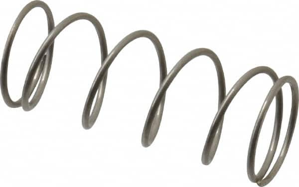 Value Collection - 0.6" OD, 0.041" Wire, 1-1/2" Free Length, Compression Spring - 4.21 Lb Spring Rating, Stainless Steel - Exact Tooling