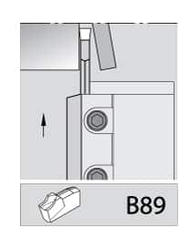 Kennametal - 1.2598" Blade Height, 0.315" Blade Width, 4.3307" OAL, Right Hand Cut, Double End Indexable Cut-Off Blade - 21mm Max Depth of Cut, A2BNC Blade, A2 Cut-Off Series - Exact Tooling