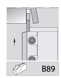 Kennametal - 1.2598" Blade Height, 0.315" Blade Width, 4.9213" OAL, Left Hand Cut, Single End Indexable Cut-Off Blade - 33mm Max Depth of Cut, A2BNC Blade, A2 Cut-Off Series - Exact Tooling