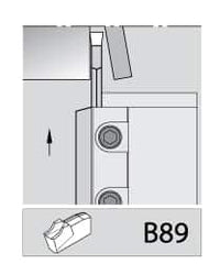 Kennametal - 1.2598" Blade Height, 0.315" Blade Width, 4.9213" OAL, Left Hand Cut, Single End Indexable Cut-Off Blade - 33mm Max Depth of Cut, A2BNC Blade, A2 Cut-Off Series - Exact Tooling