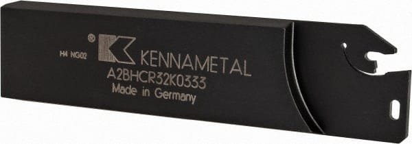 Kennametal - 1.2598" Blade Height, 0.315" Blade Width, 4.9213" OAL, Right Hand Cut, Single End Indexable Cut-Off Blade - 33mm Max Depth of Cut, A2BNC Blade, A2 Cut-Off Series - Exact Tooling