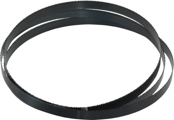 Starrett - 14 TPI, 5' 4-1/2" Long x 1/2" Wide x 0.025" Thick, Welded Band Saw Blade - Carbon Steel, Toothed Edge, Raker Tooth Set, Flexible Back, Contour Cutting - Exact Tooling