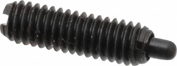Gibraltar - M4 x 0.7, 13mm Thread Length, 2.5mm Plunger Projection, Steel Threaded Spring Plunger - 1.78mm Max Plunger Diam, 0.23 Kg Init End Force, 0.91 Kg Final End Force - Exact Tooling