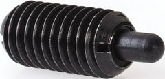 Gibraltar - M8 x 1.25, 16mm Thread Length, 5mm Plunger Projection, Steel Threaded Spring Plunger - 3.43mm Max Plunger Diam, 0.23 Kg Init End Force, 2.04 Kg Final End Force - Exact Tooling