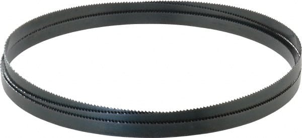 Starrett - 10 TPI, 7' 5" Long x 1/2" Wide x 0.025" Thick, Welded Band Saw Blade - Carbon Steel, Toothed Edge, Raker Tooth Set, Flexible Back, Contour Cutting - Exact Tooling