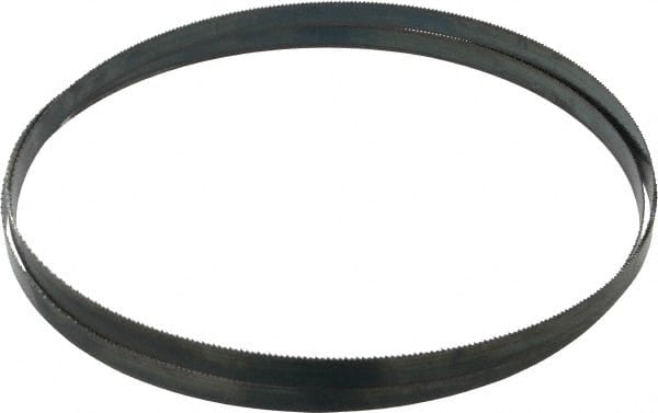 Starrett - 14 TPI, 7' 5" Long x 1/2" Wide x 0.025" Thick, Welded Band Saw Blade - Carbon Steel, Toothed Edge, Raker Tooth Set, Flexible Back, Contour Cutting - Exact Tooling