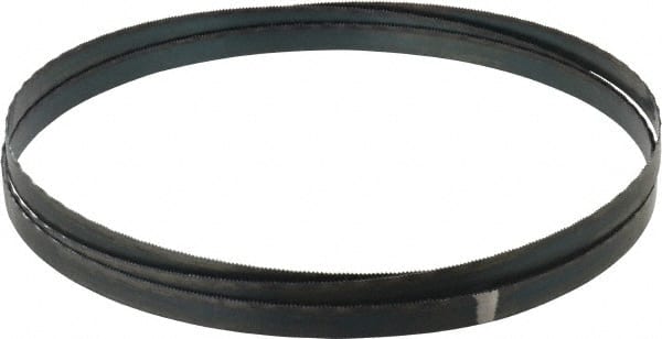 Starrett - 18 TPI, 7' 5" Long x 1/2" Wide x 0.025" Thick, Welded Band Saw Blade - Carbon Steel, Toothed Edge, Wavy Tooth Set, Flexible Back, Contour Cutting - Exact Tooling