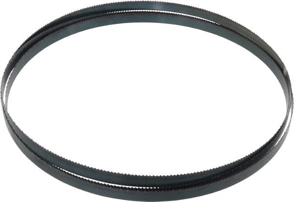 Starrett - 10 TPI, 7' 9" Long x 1/2" Wide x 0.025" Thick, Welded Band Saw Blade - Carbon Steel, Toothed Edge, Raker Tooth Set, Flexible Back, Contour Cutting - Exact Tooling