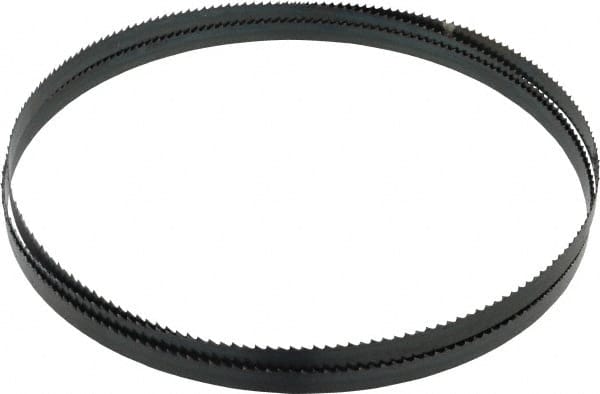 Starrett - 6 TPI, 7' 9-1/2" Long x 1/2" Wide x 0.025" Thick, Welded Band Saw Blade - Carbon Steel, Toothed Edge, Raker Tooth Set, Flexible Back, Contour Cutting - Exact Tooling