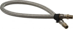 Made in USA - 24" OAL, 1/4" ID, 2,030 Max psi, Flexible Metal Hose Assembly - Exact Tooling
