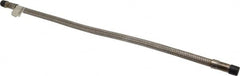 Made in USA - 24" OAL, 3/8" ID, 1,450 Max psi, Flexible Metal Hose Assembly - Exact Tooling