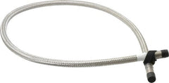 Made in USA - 48" OAL, 3/8" ID, 1,450 Max psi, Flexible Metal Hose Assembly - Exact Tooling