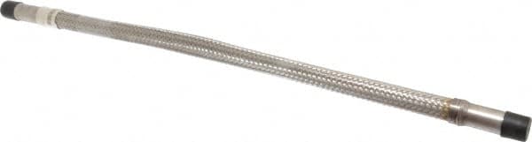 Made in USA - 24" OAL, 1/2" ID, 1,160 Max psi, Flexible Metal Hose Assembly - Exact Tooling