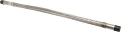 Made in USA - 24" OAL, 1/2" ID, 1,160 Max psi, Flexible Metal Hose Assembly - Exact Tooling