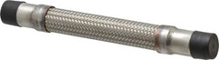 Made in USA - 12" OAL, 1" ID, 580 Max psi, Flexible Metal Hose Assembly - Exact Tooling