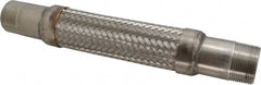 Made in USA - 12" OAL, 1-1/4" ID, 465 Max psi, Flexible Metal Hose Assembly - Exact Tooling