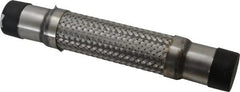 Made in USA - 12" OAL, 1-1/2" ID, 465 Max psi, Flexible Metal Hose Assembly - Exact Tooling