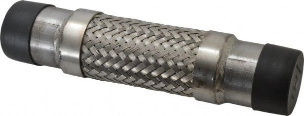 Made in USA - 9" OAL, 1-1/2" ID, 757 Max psi, Flexible Metal Hose Assembly - Exact Tooling