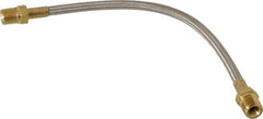 Made in USA - 12" OAL, 1/4" ID, 3,000 Max psi, Flexible Metal Hose Assembly - Exact Tooling