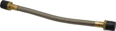 Made in USA - 12" OAL, 1/2" ID, 1,500 Max psi, Flexible Metal Hose Assembly - Exact Tooling