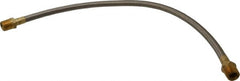 Made in USA - 24" OAL, 1/2" ID, 1,500 Max psi, Flexible Metal Hose Assembly - Exact Tooling