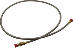 Made in USA - 48" OAL, 3/16" ID, 3,000 Max psi, Flexible Metal Hose Assembly - Exact Tooling