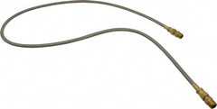 Made in USA - 48" OAL, 1/4" ID, 3,000 Max psi, Flexible Metal Hose Assembly - Exact Tooling