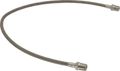 Made in USA - 24" OAL, 1/4" ID, 3,000 Max psi, Flexible Metal Hose Assembly - Exact Tooling